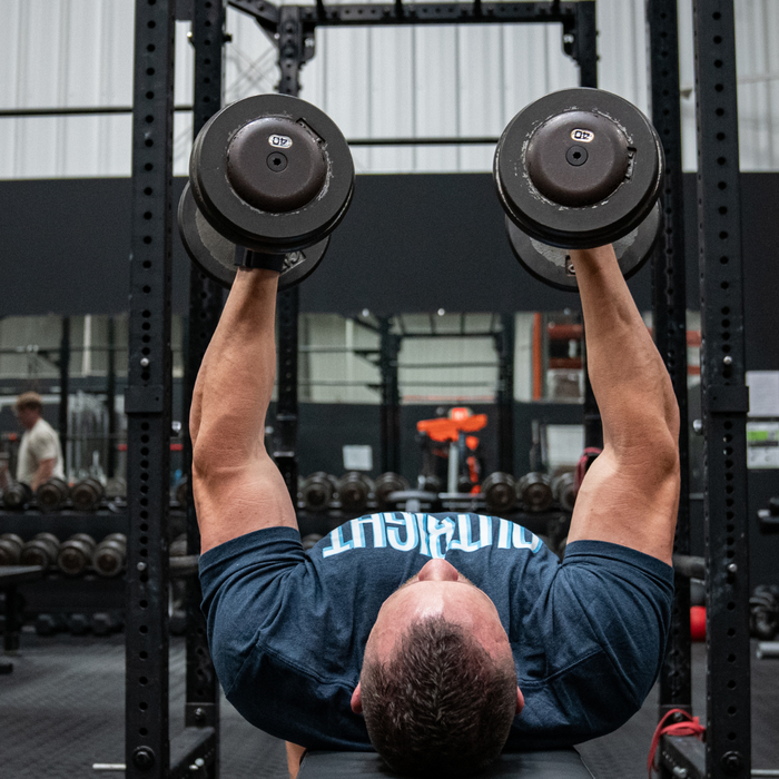 Hammer Grip Dumbbell Bench Press