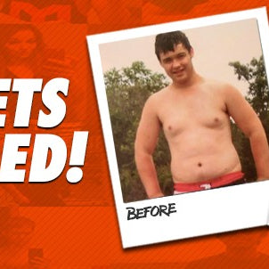Iain Crawford before and after shredding off 65 pounds