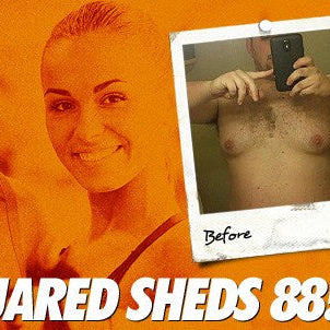 Jared Spence before and after shedding 88 pounds
