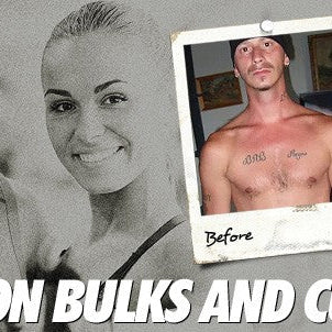 Jason Briggs before and after his bulk and cut transformation