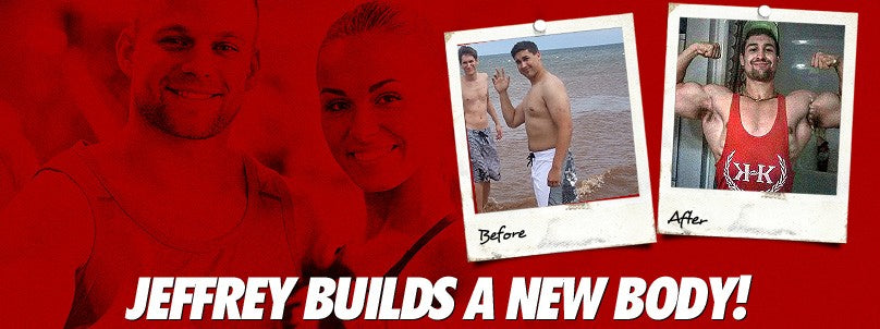 Jeffrey Gaudet before and after losing fat and building muscle