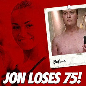 Jon Gunderson before and after losing 75 pounds
