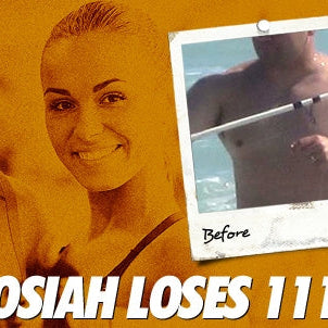 Josiah Dorton before and after dropping 111 pounds