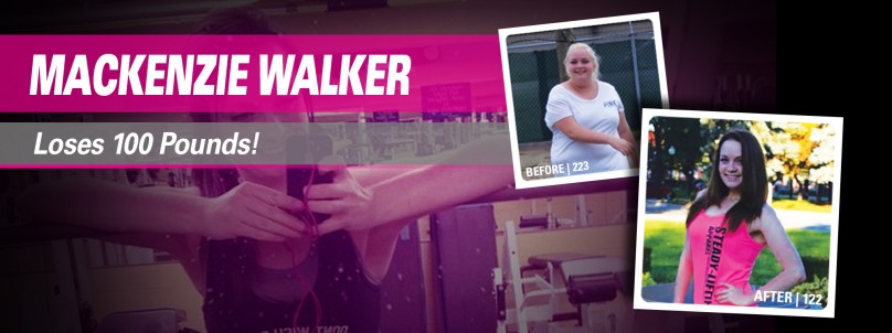 Teen MacKenzie Walker before and after losing 100 pounds