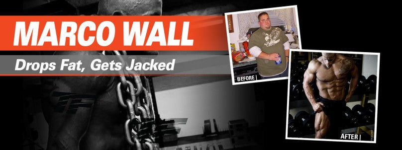 Marco Wall before and after dropping fat and getting jacked