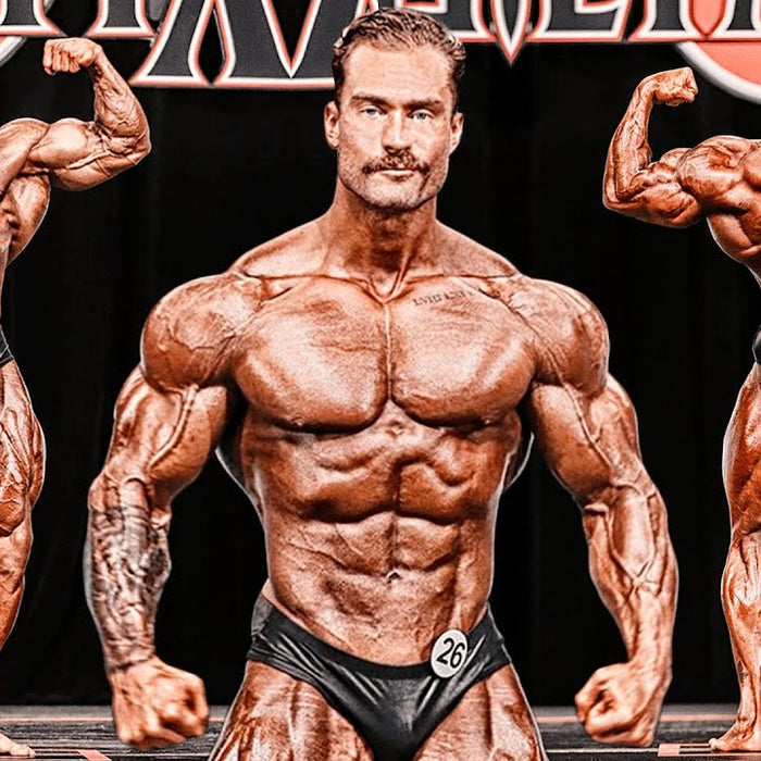 Chris Bumstead competing at the Mr. Olympia bodybuilding show