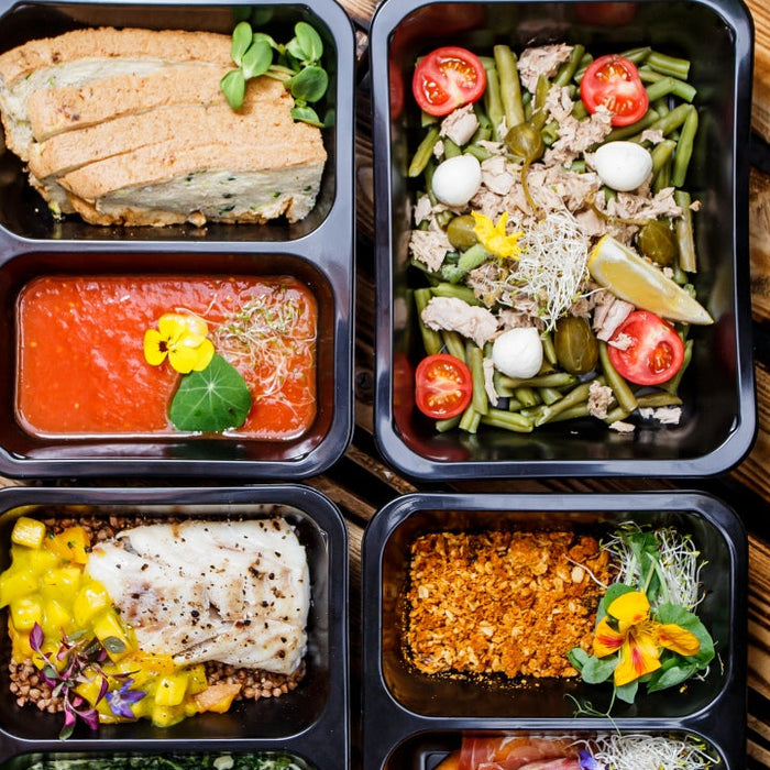 Meal prep ingredients for a simple muscle building diet