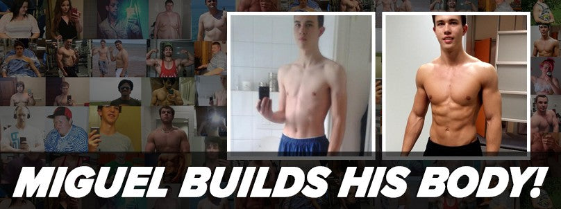 Miguel Asselbergs before and after building his dream body