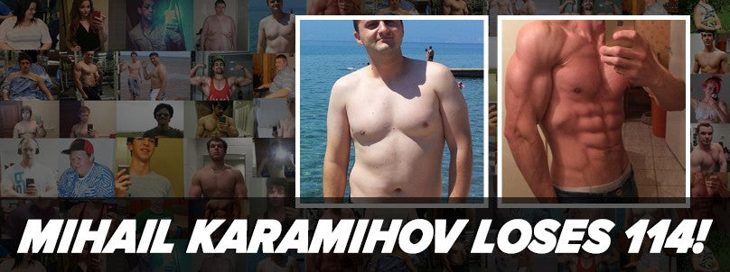 Mihail Karamihov before and after losing 114 pounds