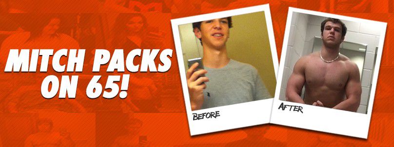 Mitch Watson before and after packing on 65 pounds