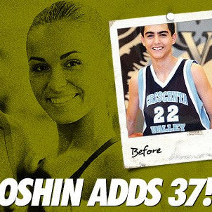 Oshin Mahmoodian before and after bulking up by 37 pounds
