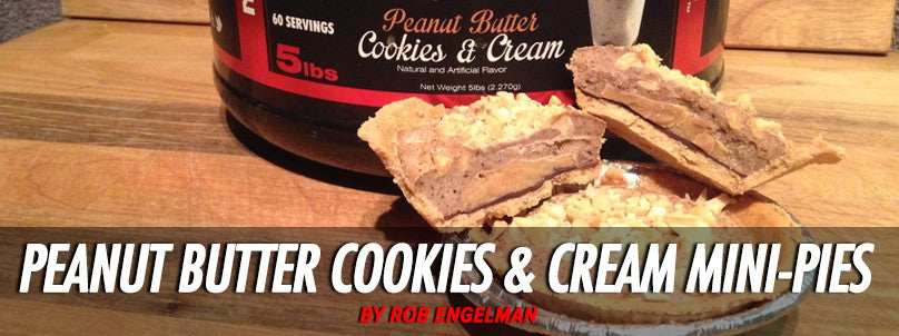 Healthy peanut butter cookies and cream mini-pies recipe