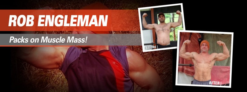 Rob Engleman before and after packing on muscle mass