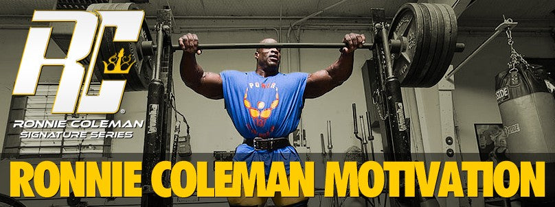 Bodybuilder Ronnie Coleman motivational quotes graphic