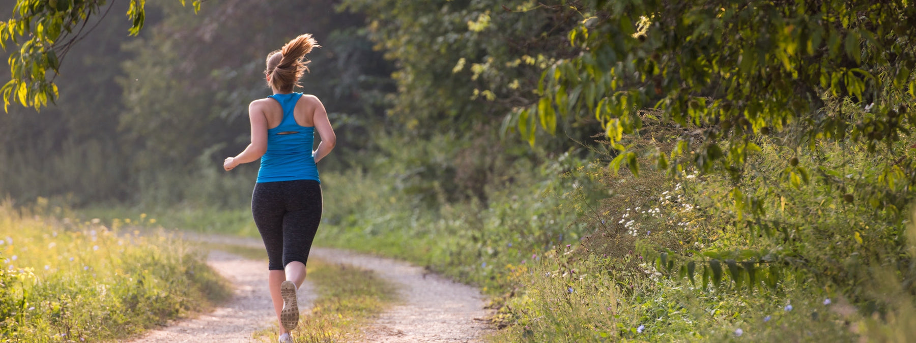 Runner staying on track with fitness goals over the weekend