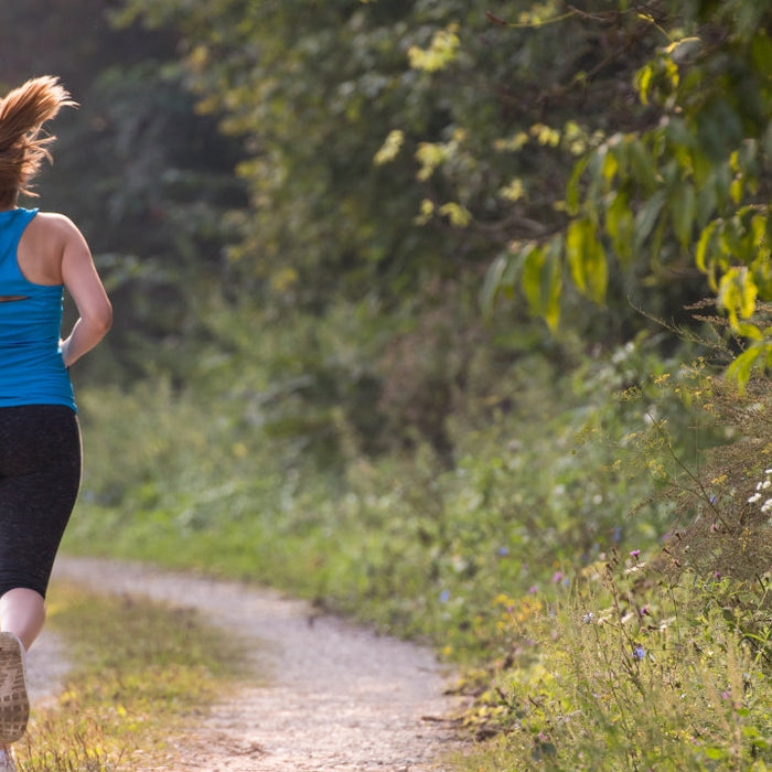 Runner staying on track with fitness goals over the weekend