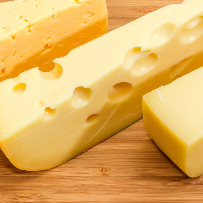 Swiss cheese representing a calcium rich food source