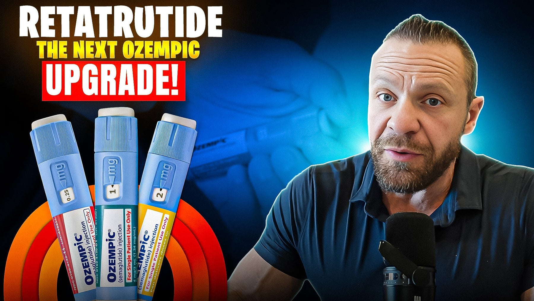 Retatrutide peptide vial compared to Ozempic for weight loss