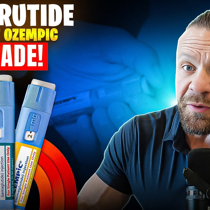 Retatrutide peptide vial compared to Ozempic for weight loss