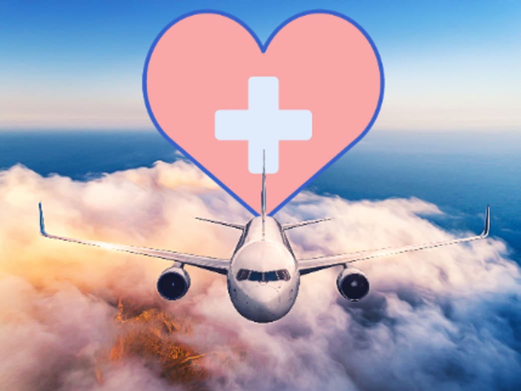 Traveler staying healthy while on the road