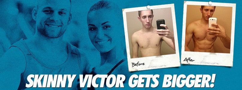 Victor Ivankin before and after putting on mass from skinny