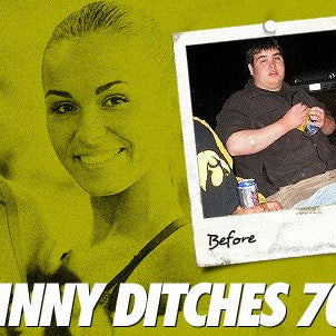 Vinny Hayes before and after losing 70 pounds