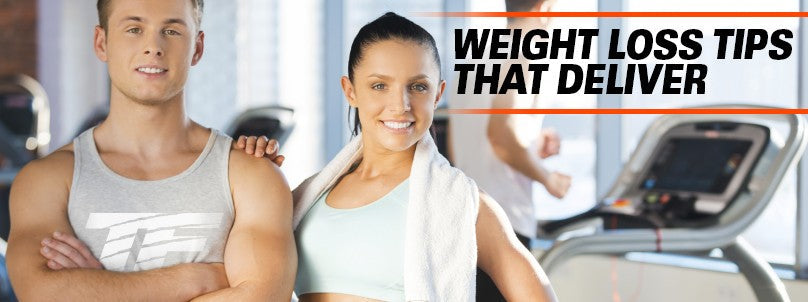 Weight loss tips banner for reaching fitness goals in 2023