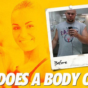 William Simpson before and after his complete body overhaul