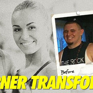 Zack Turner before and after his transformation from flabby to jacked