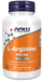 NOW Foods L-Arginine 500 mg, 100 Veg Capsules, front of bottle