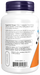 NOW Foods GABA 750 mg, 100 veg capsules, left side of bottle label
