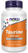 NOW Foods Taurine 500mg, 100 veg capsules, front of bottle