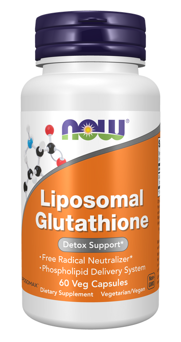 NOW Foods Liposomal Glutathione, 60 Veg Capsules, front of bottle