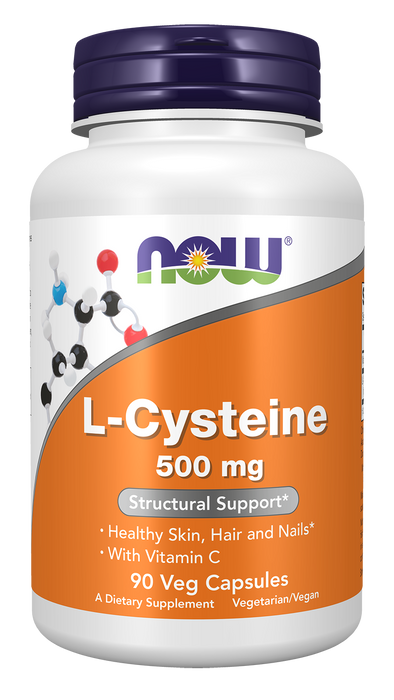 NOW Foods L-Cysteine, 90 Veg Capsules, front of bottle