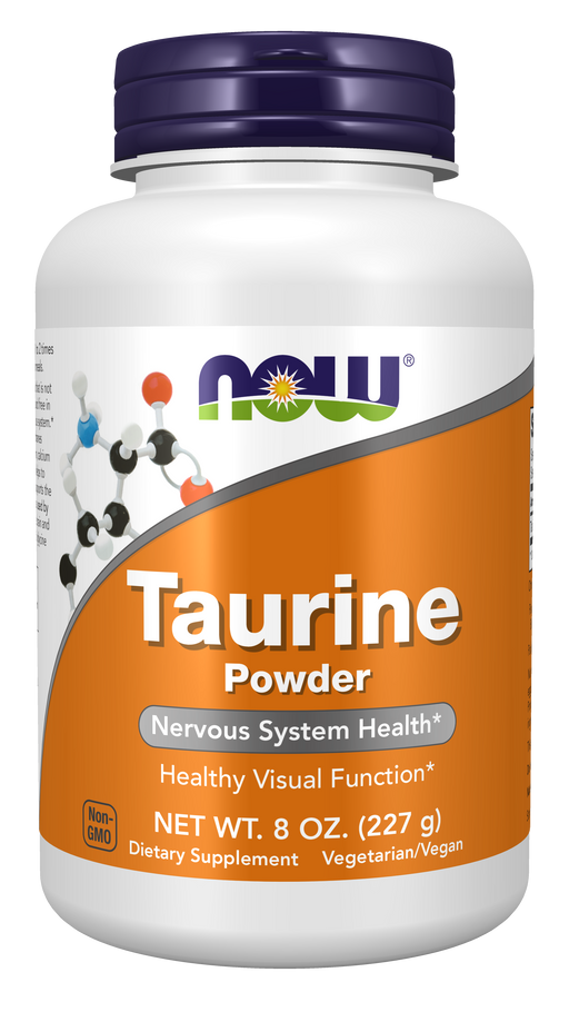 NOW Foods Taurine Powder, 8 oz, front of container