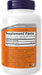 NOW Foods L-Tyrosine Powder, 4 oz, supplement facts label, side of container