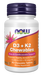 NOW Foods D-3 + K-2 (MK-7), 90 chewable tablets, front of bottle