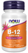NOW Foods Vitamin B-12 2000 mcg, 100 Lozenges, front of bottle