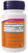 NOW Foods Vitamin B-12 2000 mcg, 100 Lozenges, right side panel