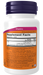 NOW Foods Methyl Folate 1,000 mcg Tablets, right side label