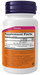 NOW Foods Methyl B-12 5,000 mcg Lozenges, right side label