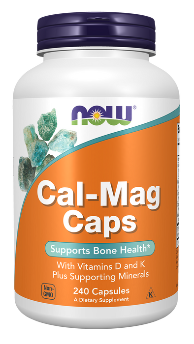 NOW Foods Cal-Mag Caps, 240 Capsules, front of bottle