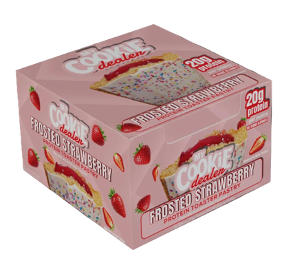 My Cookie Dealer Protein Toaster Pastry Strawberry 12 pack box Tiger Fitness