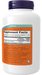 NOW Foods Potassium Citrate Powder, 12 oz, supplement facts label