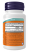 NOW Foods Zinc Transporters, 90 Tablets, right side of bottle showing supplement facts