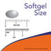 NOW Foods Krill Oil, softgel size reference