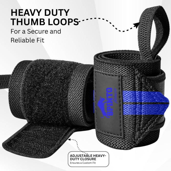 SPINTO FITNESS 18” Wrist Wraps