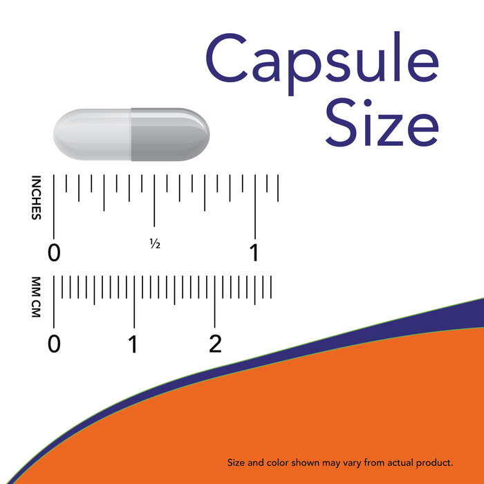 NOW Foods Kelp, capsule size reference