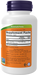 NOW Foods Spirulina Double Strength Organic 1000mg, 120 tablets, right side of bottle showing supplement facts