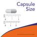 NOW Foods Mushroom Immune Renew Veg Capsules, capsule size reference chart
